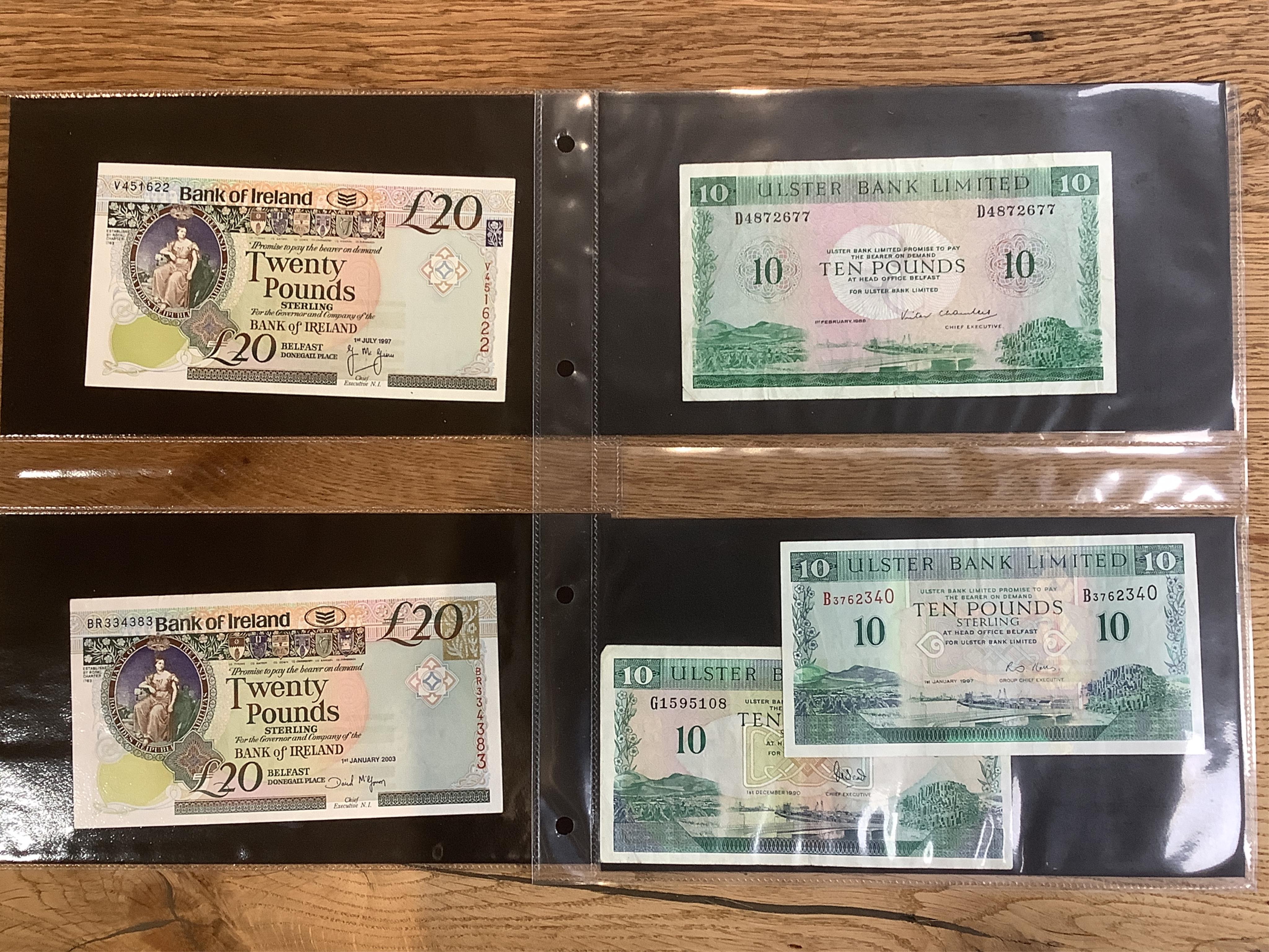Twenty three assorted Northern Irish Banknotes